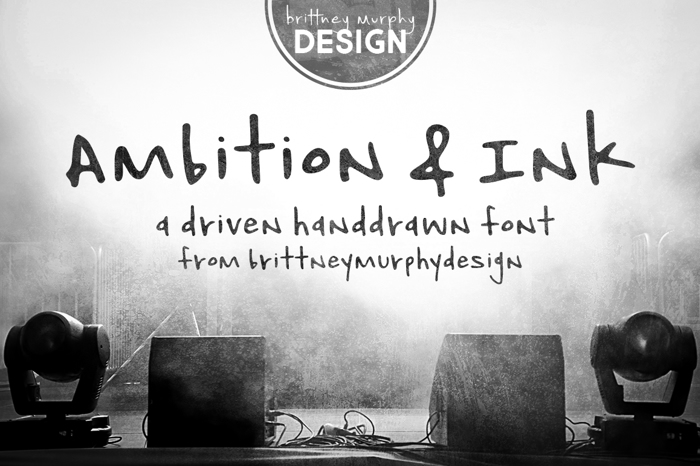 Ambition & Ink Font poster