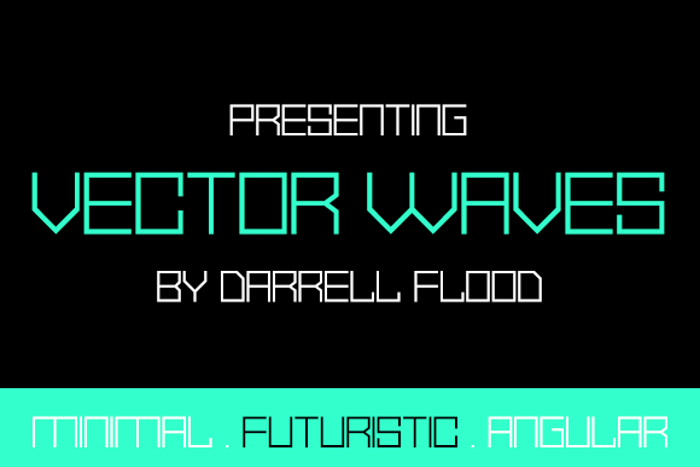 Vector Waves Font poster