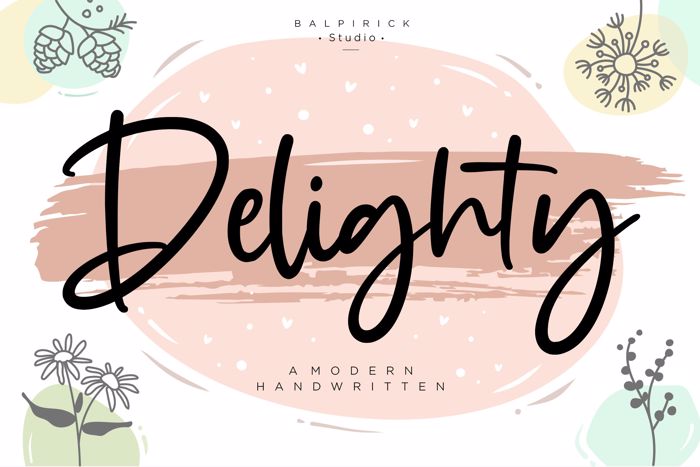 Delighty Font poster