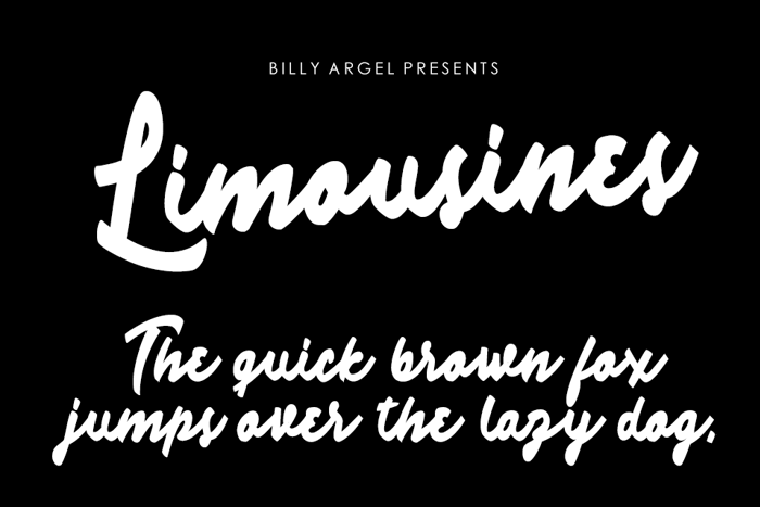 Limousines Font poster