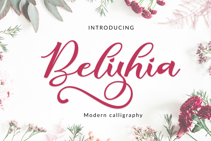 Belishia Font poster