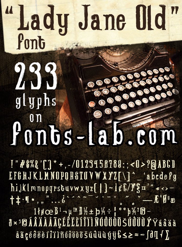 Lady Jane Old Font poster