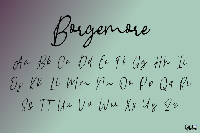 Borgemore Font poster