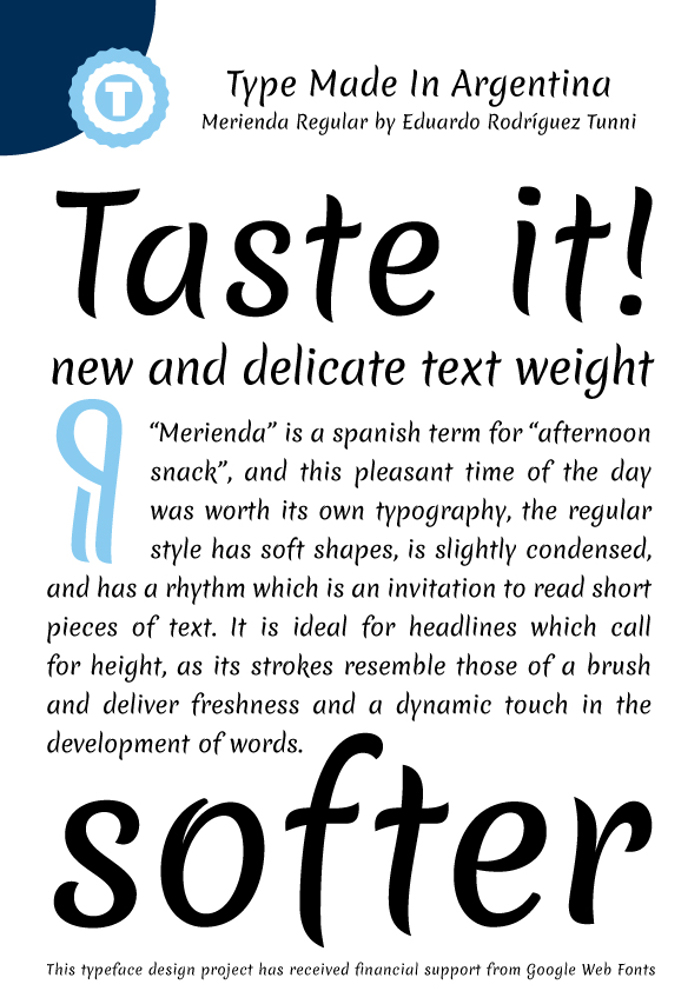 Merienda Font poster