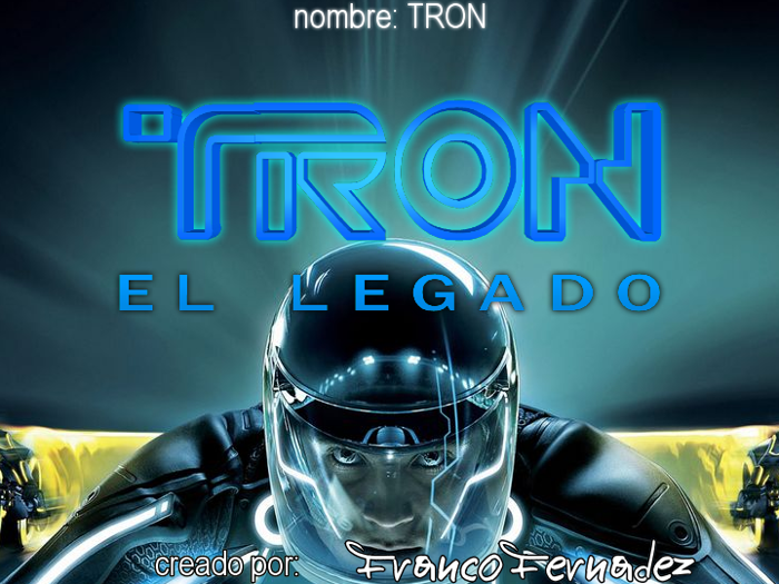 TRON Font poster