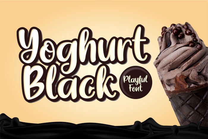 Yoghurt Black Font poster