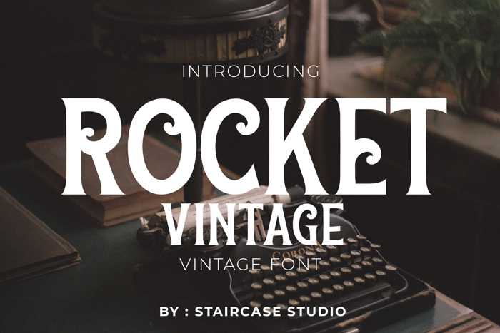 Rocket - Vintage Font poster