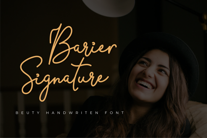Barier Signature Font poster