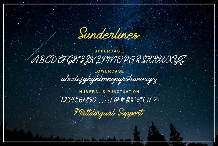 Sunderlines Font poster