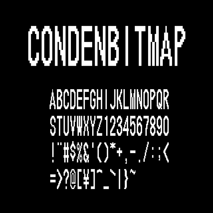 CondenBitmap Font poster