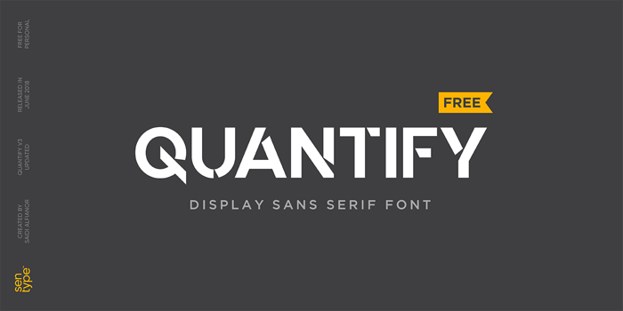 Quantify Font poster