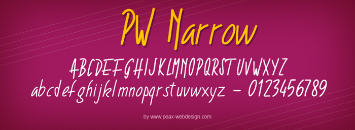 PWNarrow Font poster