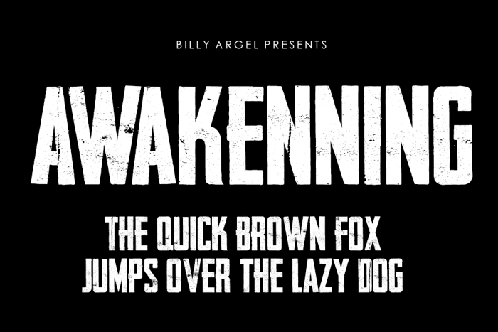 AWAKENNING Font poster
