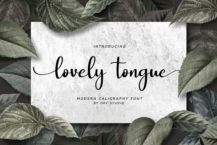 lovely tongue Font poster
