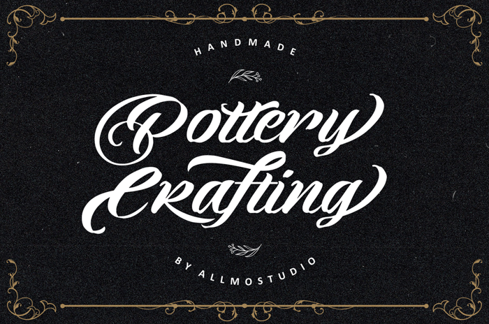 Pottery Crafting Font poster