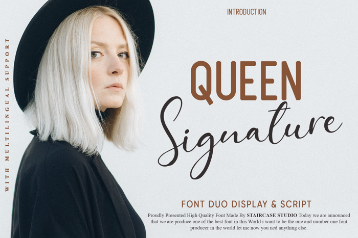 Queen Signature Font poster