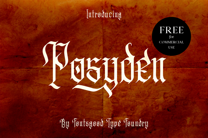 Posyden Font poster