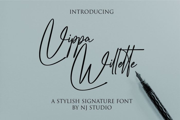 Vippa Willette Font poster