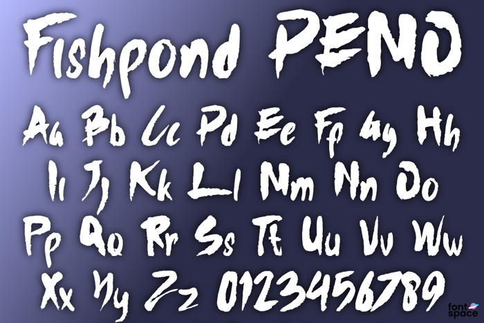 Fishpond Font poster
