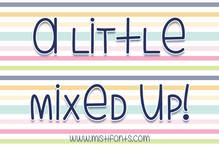 A Little Mixed Up Font poster