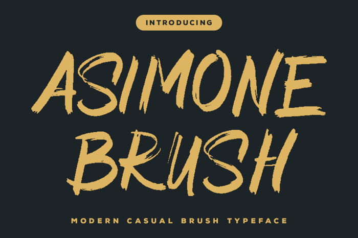 Asimone Brush Font poster