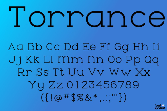 Torrance Font poster