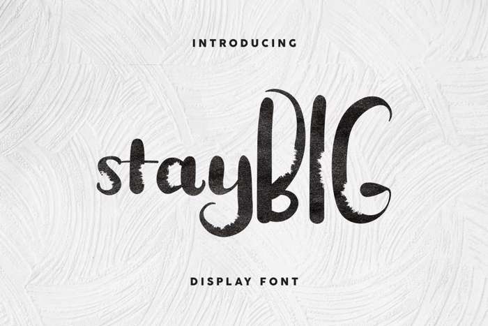 Stay BIG Font poster