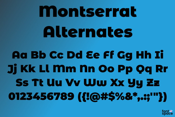 Montserrat Alternates Font poster