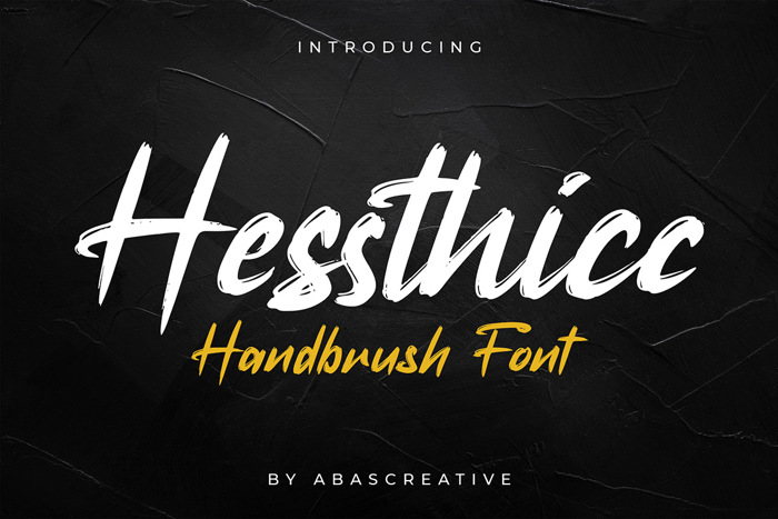 Hessthicc Font poster