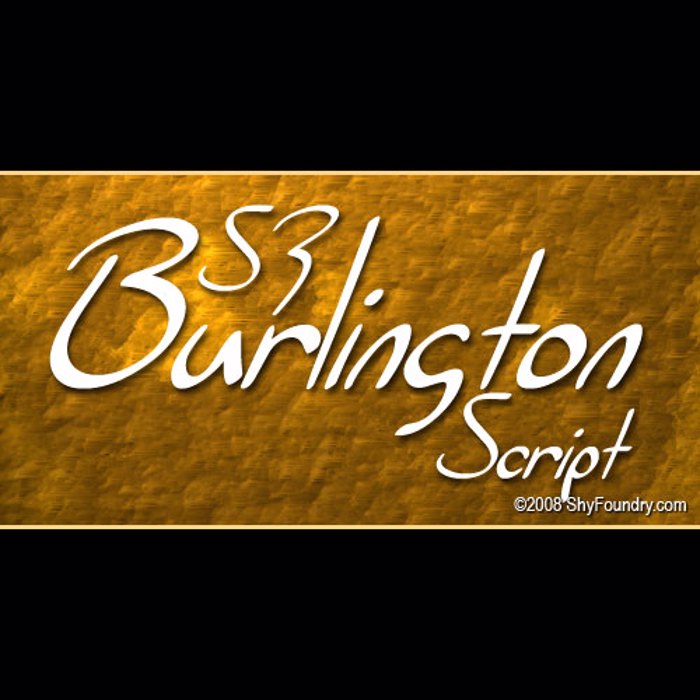 SF Burlington Script Font poster