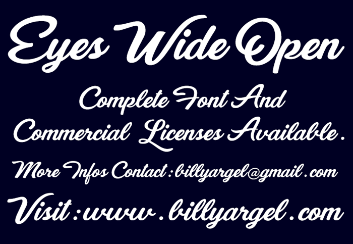 Eyes Wide Open Font poster