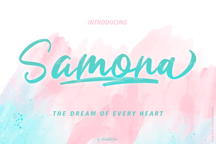 Samona Font poster