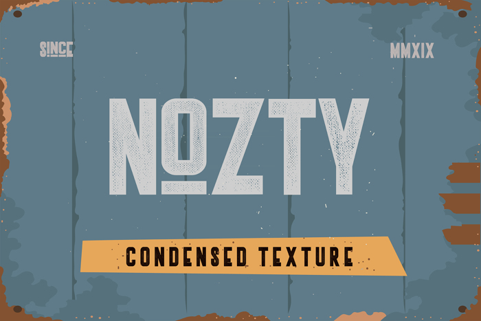 Nozty Font poster