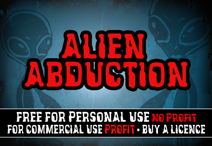 CF Alien Abduction Font poster