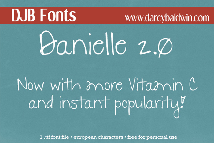 DJB DANIELLE 2.0 Font poster