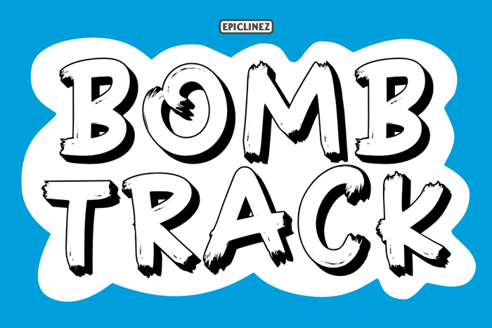 Bombtrack Font poster