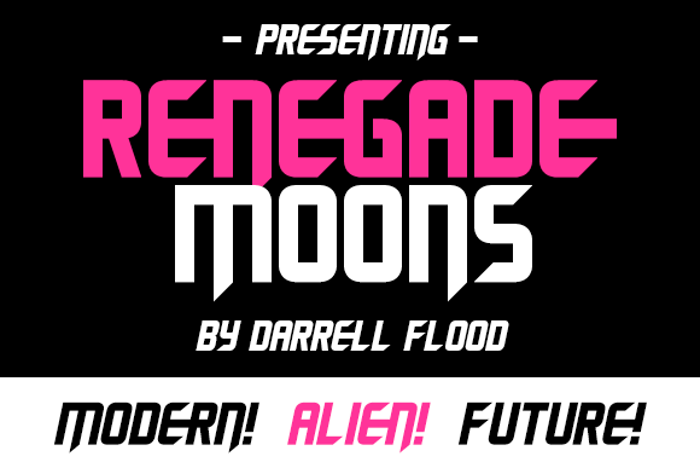 Renegade Moons Font poster