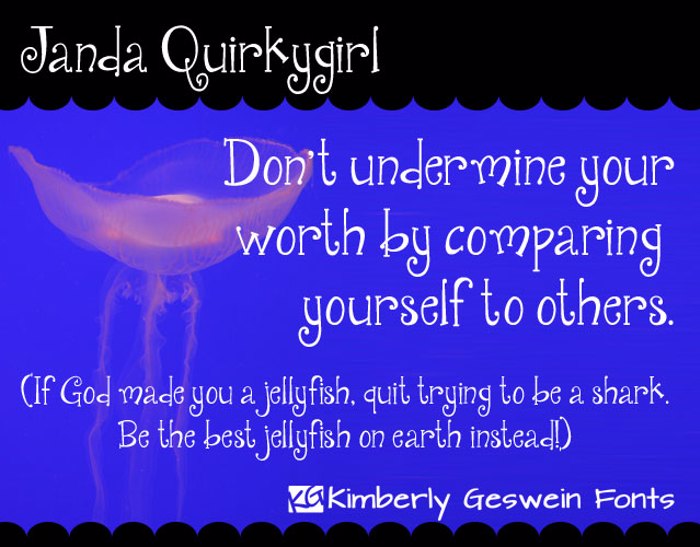 Janda Quirkygirl Font poster