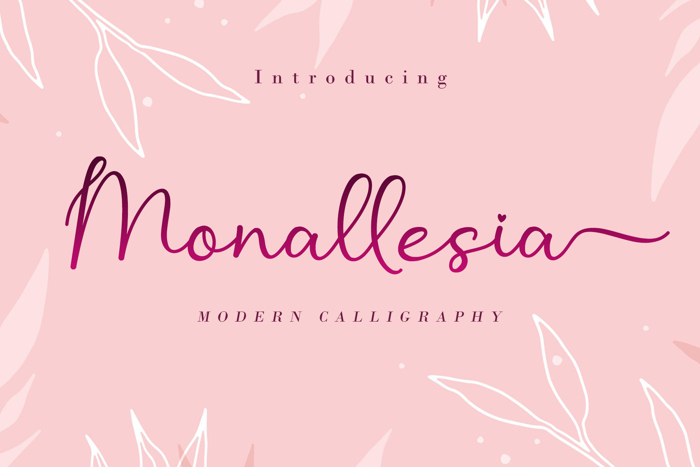 Monallesia Script Font poster