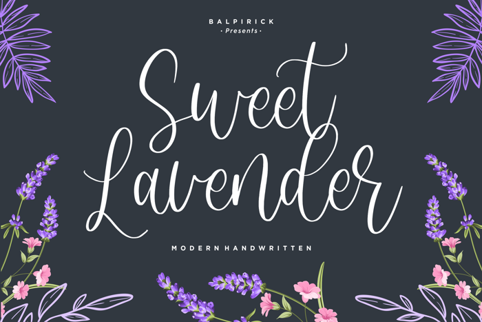 Sweet Lavender Font poster