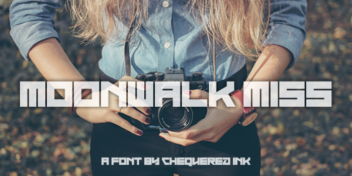 Moonwalk Miss Font poster