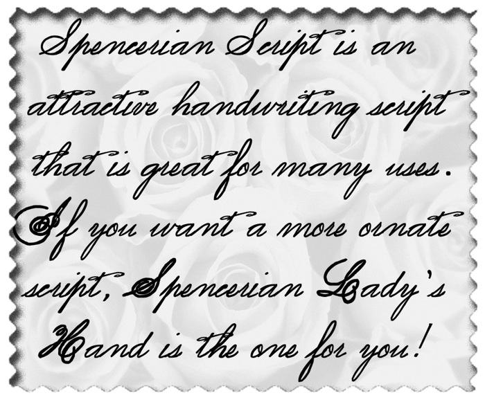 Spencerian Lady's Hand SW Font poster