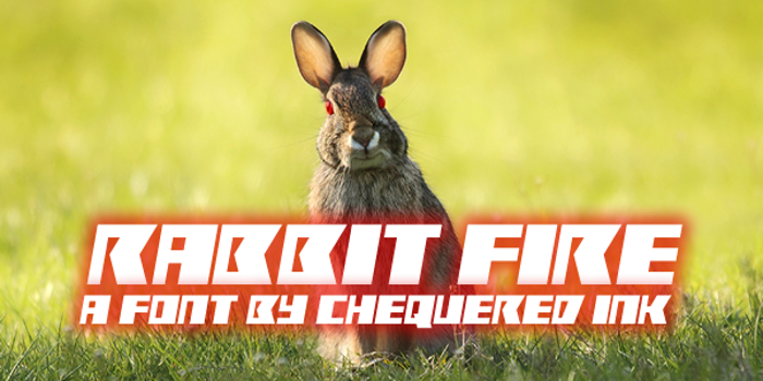 Rabbit Fire Font poster