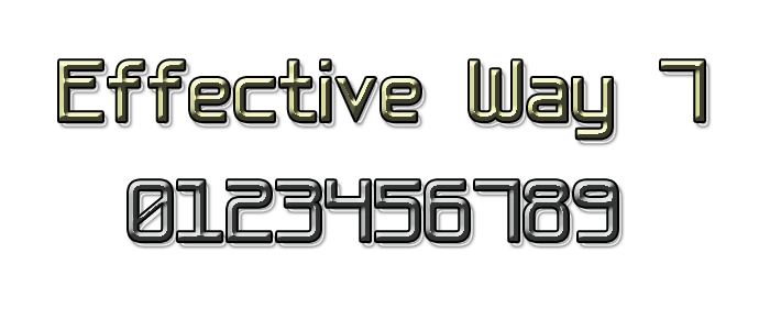 Effective Way 7 Font poster
