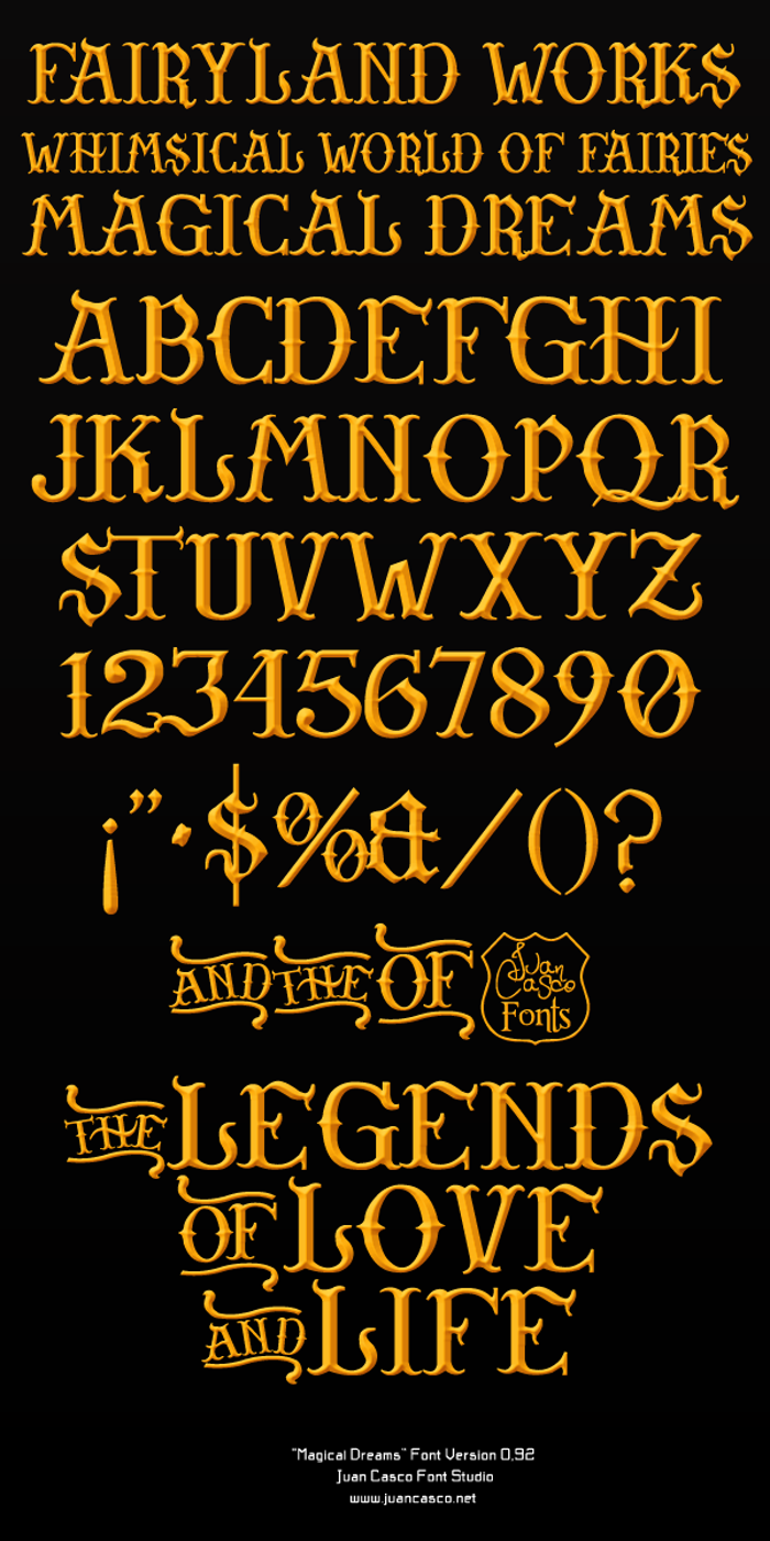 Magical Dreams Font poster