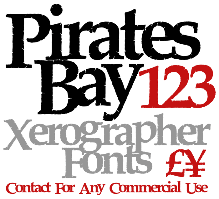 PiratesBay Font poster