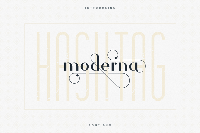 HASHTAG MODERNA Font poster