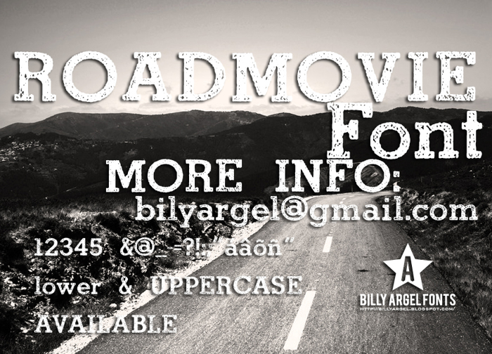 ROAD MOVIE Font poster