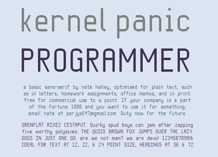 KP Programmer NBP Font poster