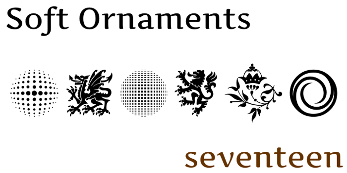 Soft Ornaments Seventeen Font poster